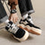 Men's Leather low-top Canvas Sneakers